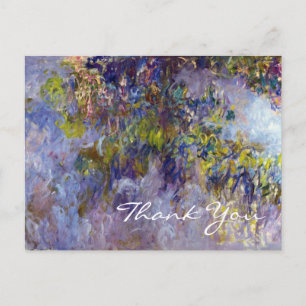 Wisteria (links) von Claudet Monet, Danke Postkarte