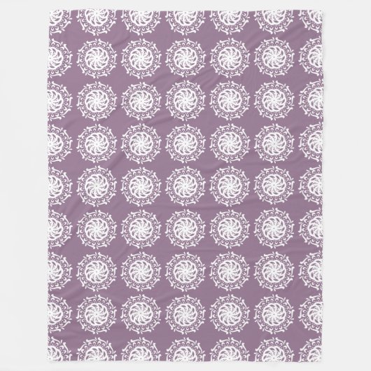 Wisteria Mandala Fleecedecke (Vorderseite)