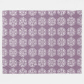Wisteria Mandala Fleecedecke (Vorderseite (Horizontal))