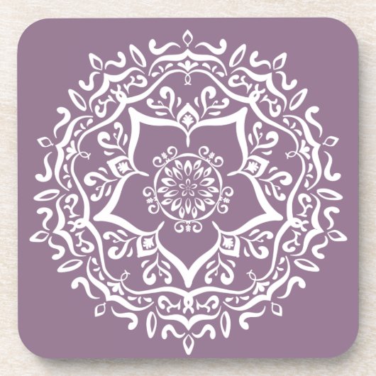 Wisteria Mandala Getränkeuntersetzer (Vorderseite)
