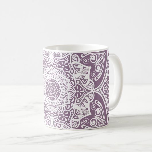 Wisteria Mandala Kaffeetasse (VorderseiteRechts)