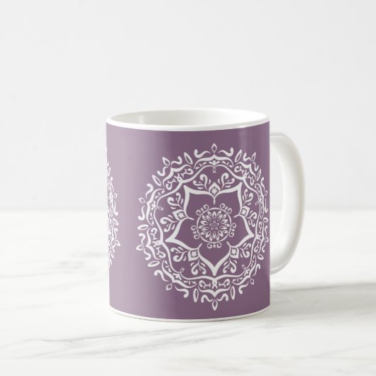 Wisteria Mandala Kaffeetasse (VorderseiteRechts)