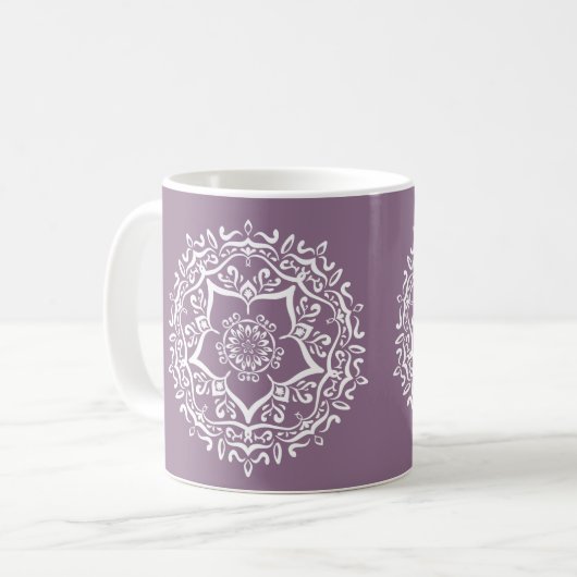 Wisteria Mandala Kaffeetasse (Vorderseite Links)