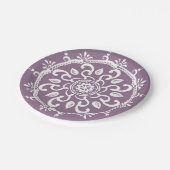Wisteria Mandala Pappteller (Schrägansicht)