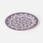 Wisteria Mandala Pappteller (Schrägansicht)