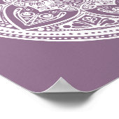 Wisteria Mandala Poster (Ecke)