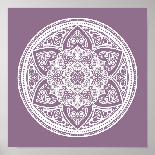 Wisteria Mandala Poster (Vorne)