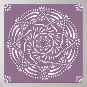 Wisteria Mandala Poster