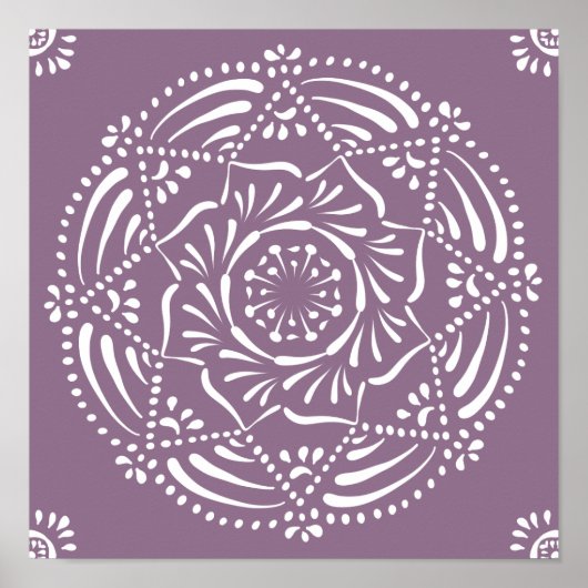 Wisteria Mandala Poster (Vorne)