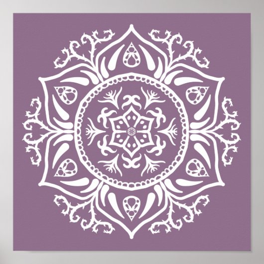 Wisteria Mandala Poster (Vorne)