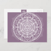 Wisteria Mandala Postkarte (Vorne/Hinten)