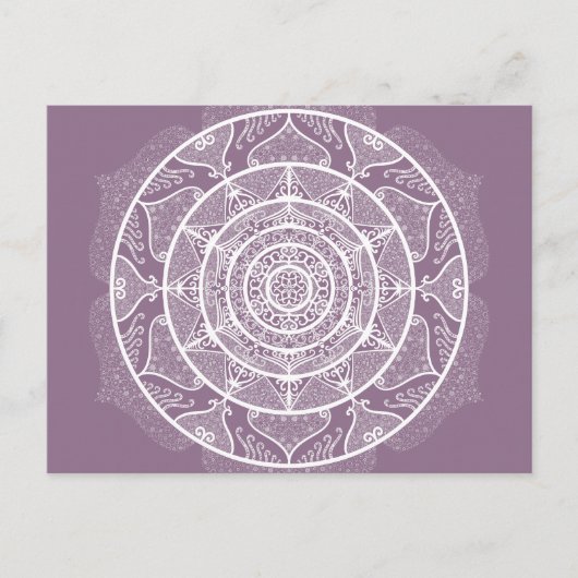 Wisteria Mandala Postkarte (Vorderseite)