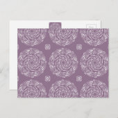 Wisteria Mandala Postkarte (Vorne/Hinten)