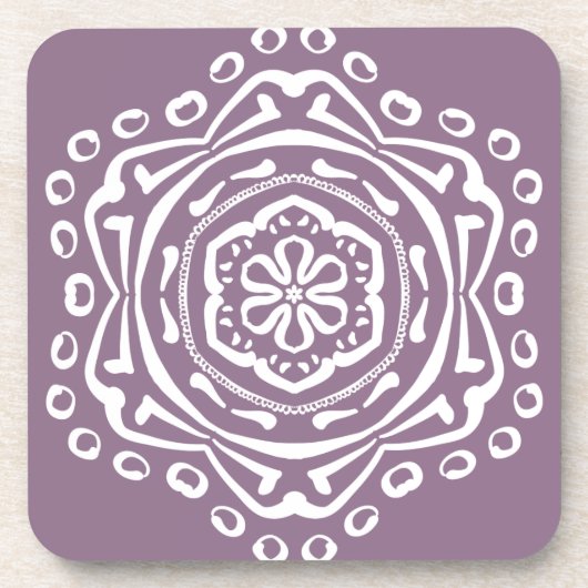 Wisteria Mandala Untersetzer (Vorderseite)