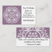 Wisteria Mandala Visitenkarte (Vorne/Hinten)