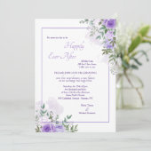 Wisteria Niemals zu spät Hochzeit Einladung (Stehend Vorderseite)