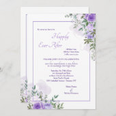 Wisteria Niemals zu spät Hochzeit Einladung (Vorne/Hinten)