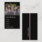 Wisteria on Fence Business Card Visitenkarte (Vorne/Hinten)