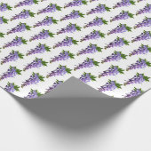 Wisteria Patterns Lila Green White Background Wr Geschenkpapier (Ecke)