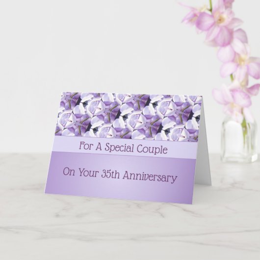 Wisteria Personalisiert 35. Hochzeitstag Karte (Orchidee)