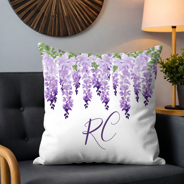 Wisteria Personalisiert Monogram Kissen (Von Creator hochgeladen)
