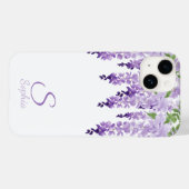 Wisteria Personalisiert Name Monogram Case-Mate iPhone Hülle (Rückseite (Horizontal))