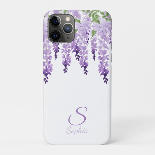 Wisteria Personalisiert Name Monogram Case-Mate iPhone Hülle (Rückseite)