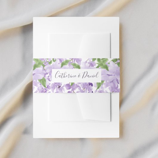Wisteria Personalisierter Name | Hochzeit Einladungsbanderole