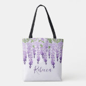 Wisteria Personalisierter Name Tasche (Rückseite)