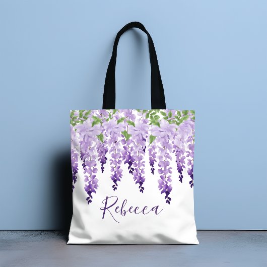 Wisteria Personalisierter Name Tasche