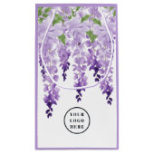 Wisteria Personalisiertes Logo | Unternehmen Kleine Geschenktüte (Rückseite)
