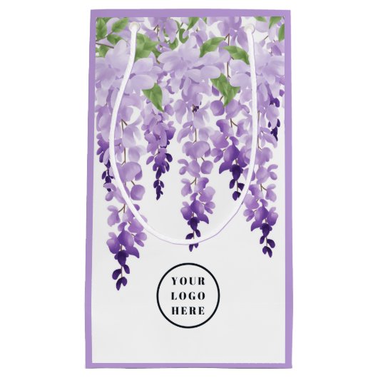 Wisteria Personalisiertes Logo | Unternehmen Kleine Geschenktüte (Vorderseite)