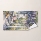 Wisteria Porch Rocking Chair Szene Badhandtuch Set (Handtuch)