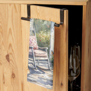Wisteria Porch Rocking Chair Szene Geschirrtuch