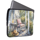 Wisteria Porch Rocking Chair Szene Laptopschutzhülle (Vorne Rechts)