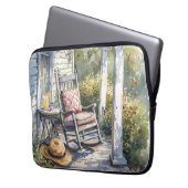 Wisteria Porch Rocking Chair Szene Laptopschutzhülle (Vorderseite Links)