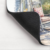 Wisteria Porch Rocking Chair Szene Mousepad (Ecke)