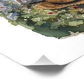 Wisteria Porch Rocking Chair Szene Poster (Ecke)