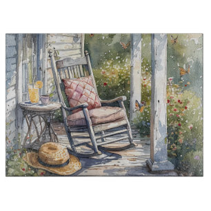 Wisteria Porch Rocking Chair Szene Schneidebrett