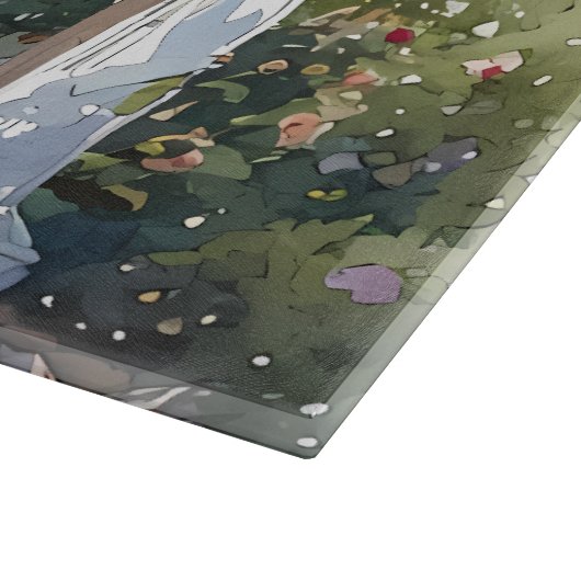 Wisteria Porch Rocking Chair Szene Schneidebrett (Ecke)