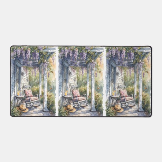 Wisteria Porch Rocking Chair Szene Schreibtischunterlage (Vorderseite)