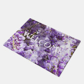 Wisteria Purple Blumen Blumen Natur Fußmatte (Schrägansicht)