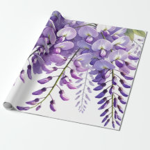Wisteria Purple Blumen Wildblumen Aquarell