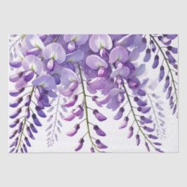 Wisteria Purple Blumen Wildblumen Aquarell Seidenpapier