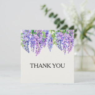 Wisteria Purple Flowers Botanischer Garten Hochzei Dankeskarte