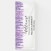 Wisteria Purple Flowers Elegante Wedding Banner (Vertikal)