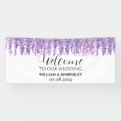 Wisteria Purple Flowers Elegante Wedding Banner (Horizontal)