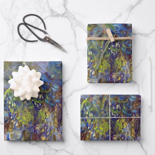 Wisteria (rechte Hälfte) von Claude Monet Geschenkpapier Set (Vorderseite)