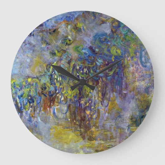 Wisteria (rechte Hälfte) von Claude Monet Große Wanduhr (Vorderseite)