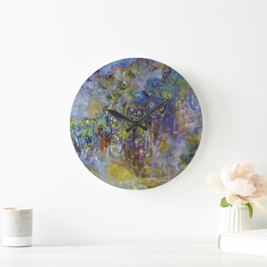 Wisteria (rechte Hälfte) von Claude Monet Große Wanduhr (Zuhause)